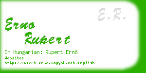 erno rupert business card