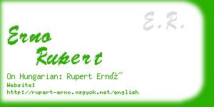 erno rupert business card